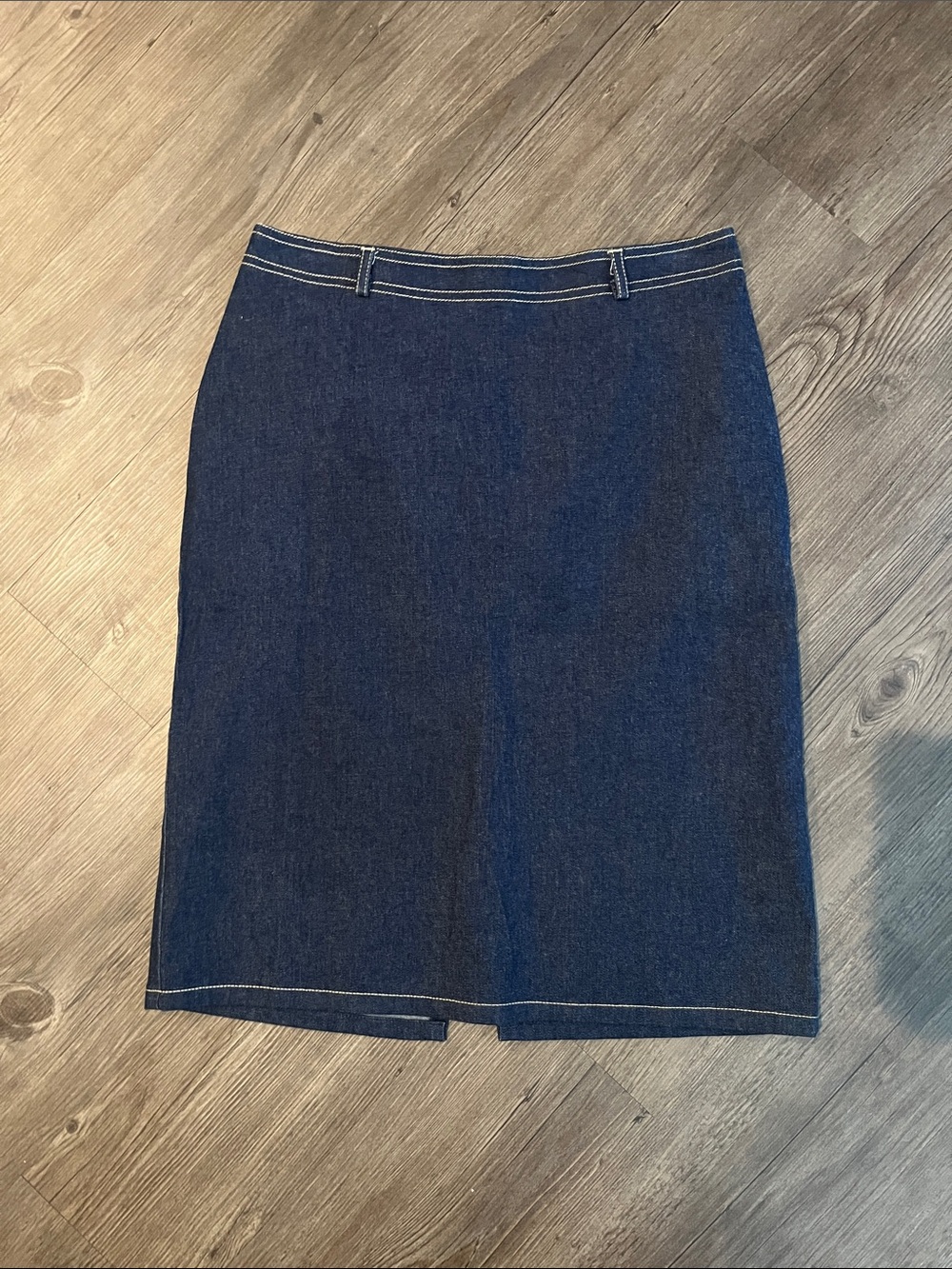 FRENCH CONNECTION Classic Dark Blue Denim Pencil Skirt